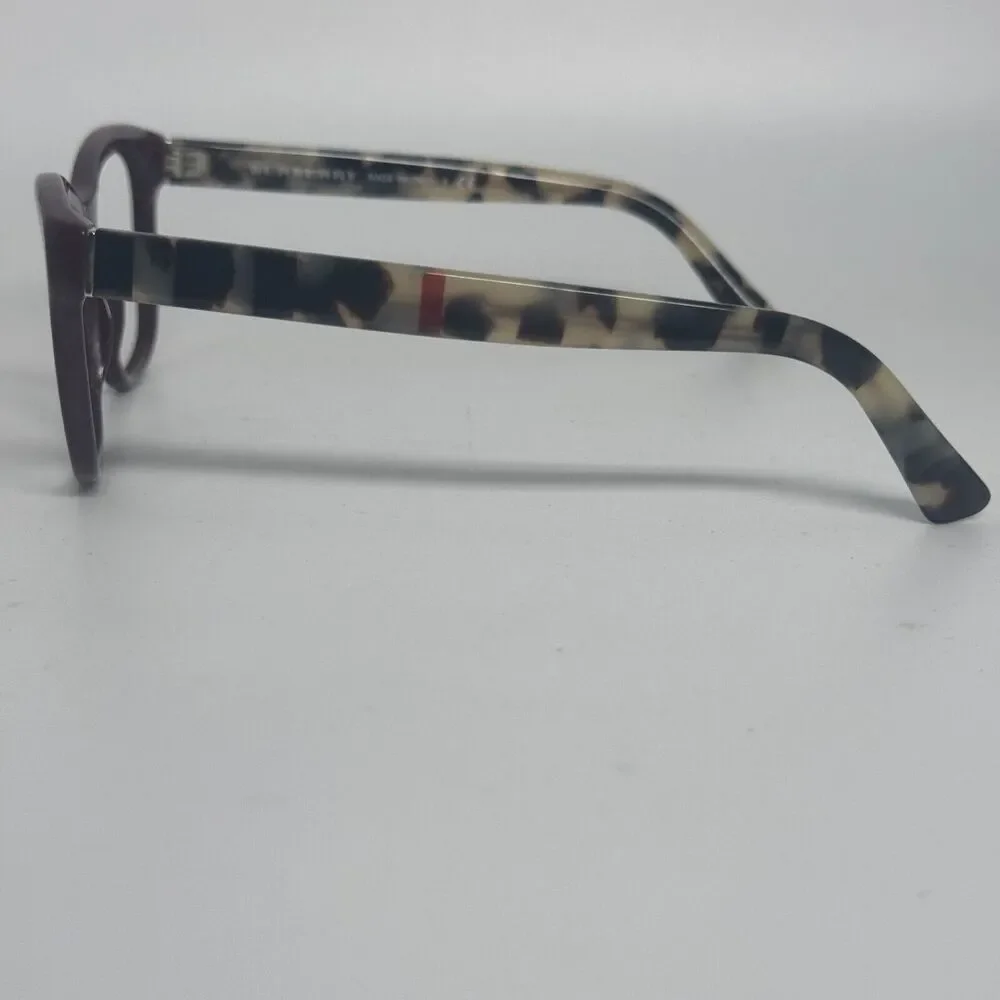 BURBERRY B 2227 3602 52mm Burgundy Cat Eye Women's Eyeglasses Frame H15668 - Picture 2 of 7